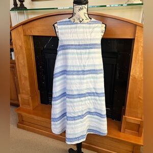 Beach lunch lounge Blue & White Striped Mini Dress